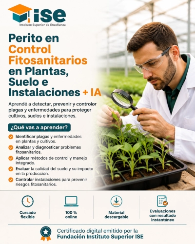 Perito en Control Fitosanitarios en Plantas, Suelo e Instalaciones + IA