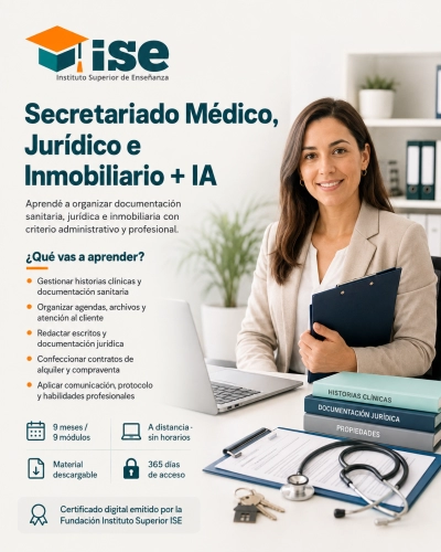 Secretariado Médico, Jurídico e Inmobiliario + IA