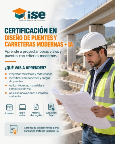Certificación en Diseño de Puentes y Carreteras Modernas + IA