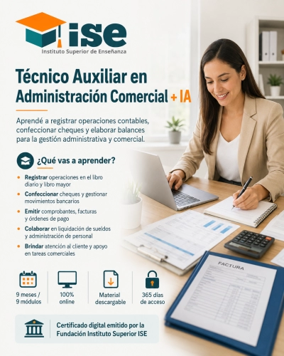 Técnico Auxiliar en Administración Comercial + IA