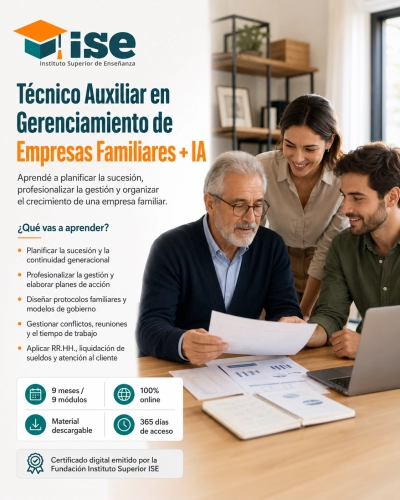 Técnico Auxiliar en Gerenciamiento de Empresas Familiares + IA