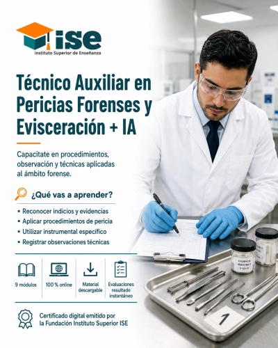 Técnico Auxiliar en Pericias Forenses y Evisceración + IA