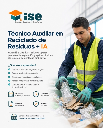 Técnico Auxiliar en Reciclado de Residuos + IA
