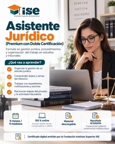 Asistente Jurídico + IA (Premium con Doble Certificación)