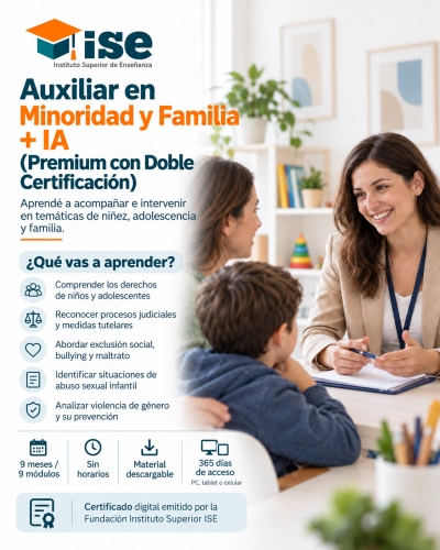 Auxiliar en Minoridad y Familia + IA (Premium con Doble Certificación)