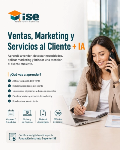 Ventas, Marketing y Servicios al Cliente + IA