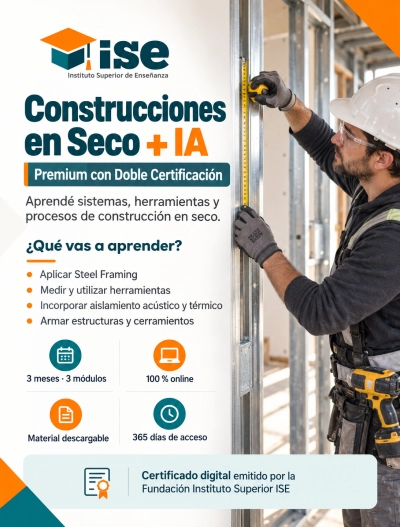 Construcciones en Seco + IA (Premium con Doble Certificación)