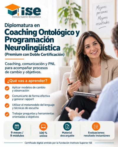 Diplomatura en Coaching Ontológico y Programación Neurolingüística + IA (Premium con Doble Certificación)