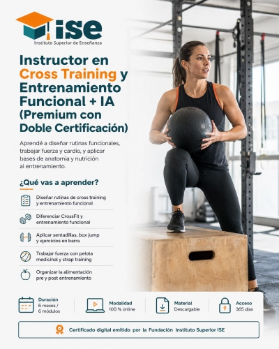 Instructor en Cross Training y Entrenamiento Funcional + IA (Premium con Doble Certificación)