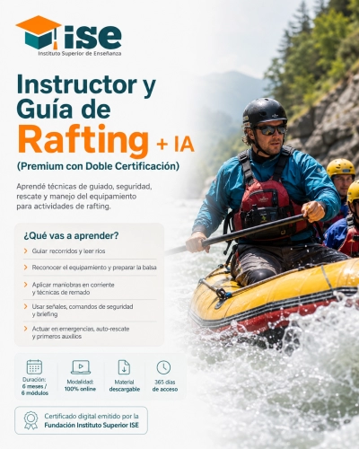Instructor y Guía de Rafting + IA (Premium con Doble Certificación)