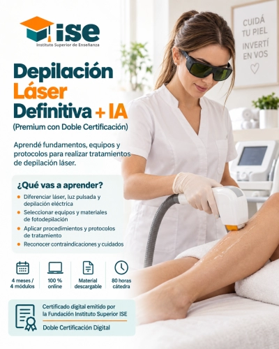 Depilación Láser Definitiva + IA (Premium con Doble Certificación)