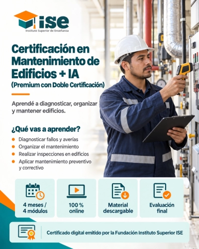 Certificación en Mantenimiento de Edificios + IA (Premium con Doble Certificación)