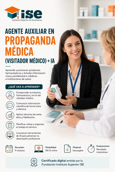 Agente Auxiliar en Propaganda Médica (visitador médico) + IA