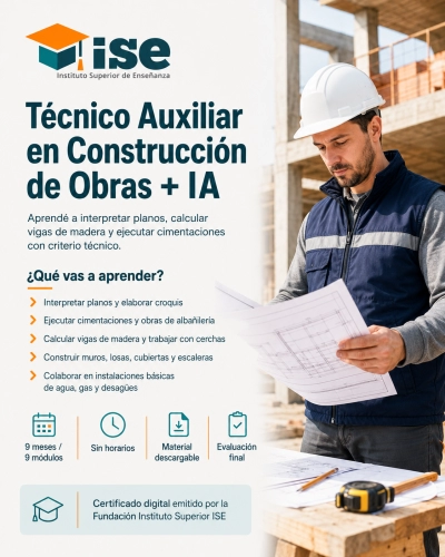 Técnico Auxiliar en Construcción de Obras + IA