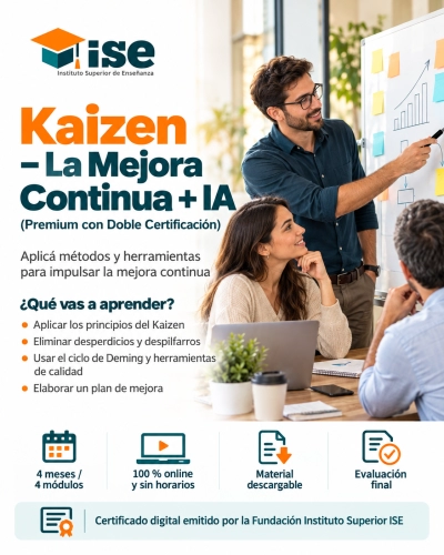 Kaizen – La Mejora Continua + IA (Premium con Doble Certificación)