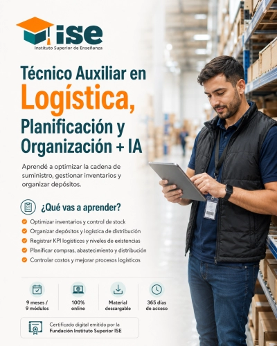 Técnico Auxiliar en Logística, Planificación y Organización + IA