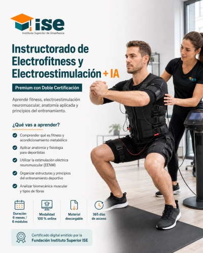 Instructorado de Electrofitness y Electroestimulación + IA (Premium con Doble Certificación)