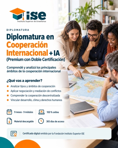 Diplomatura en Cooperación Internacional + IA (Premium con Doble Certificación)