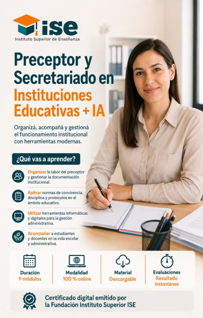 Preceptor y Secretariado en Instituciones Educativas + IA