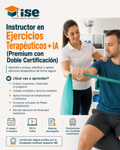 Instructor en Ejercicios Terapéuticos + IA (Premium con Doble Certificación)