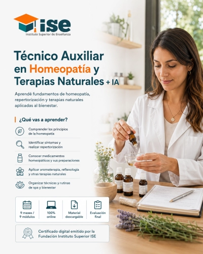 Técnico Auxiliar en Homeopatía y Terapias Naturales + IA