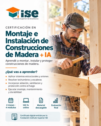 Certificación en Montaje e Instalación de Construcciones de Madera + IA