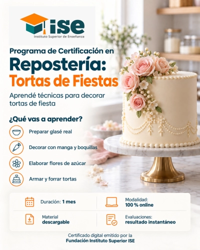 Programa de Certificación en Repostería: Tortas de Fiestas