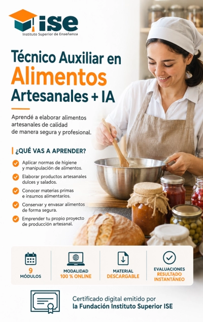 Técnico Auxiliar en Alimentos Artesanales + IA