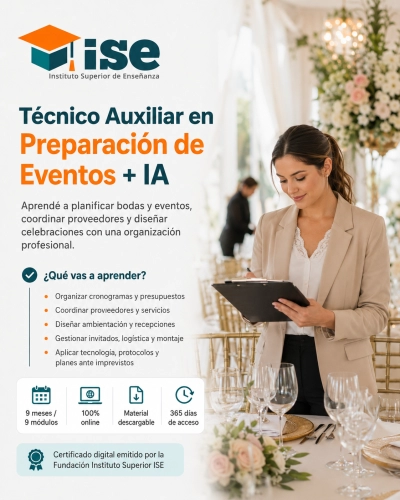 Técnico Auxiliar en Preparación de Eventos + IA
