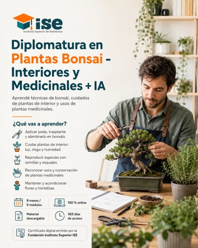 Diplomatura en Plantas Bonsai - Interiores y Medicinales + IA