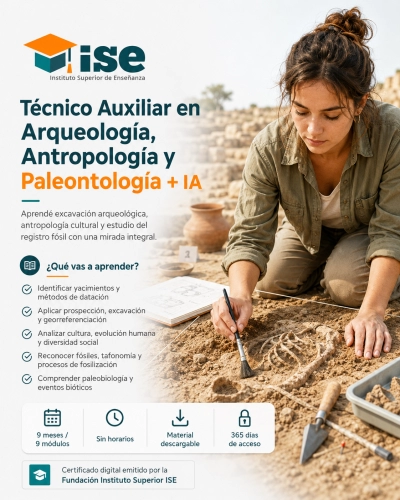 Técnico Auxiliar en Arqueología, Antropología y Paleontología + IA