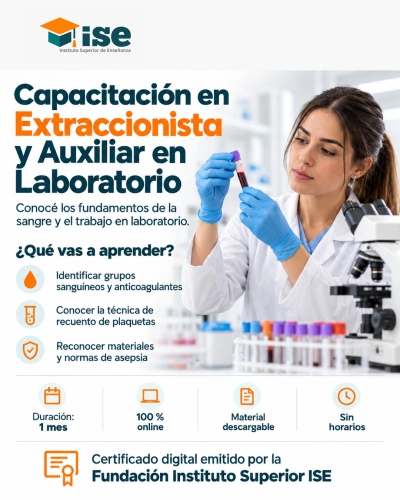 Capacitación en Extraccionista y Auxiliar en Laboratorio