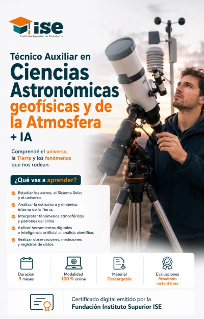 Técnico Auxiliar en Ciencias Astronómicas geofísicas y de la Atmosfera + IA