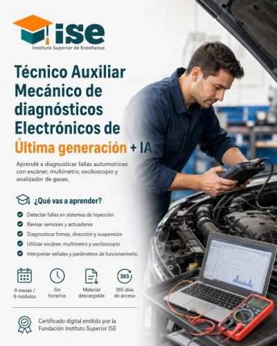 Técnico Auxiliar Mecánico de diagnósticos Electrónicos de Última generación + IA