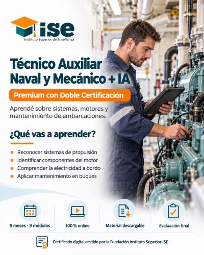 Técnico Auxiliar Naval y Mecánico + IA (Premium con Doble Certificación)
