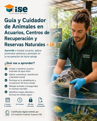 Guía y Cuidador de Animales en Acuarios, Centros de Recuperación y Reservas Naturales + IA