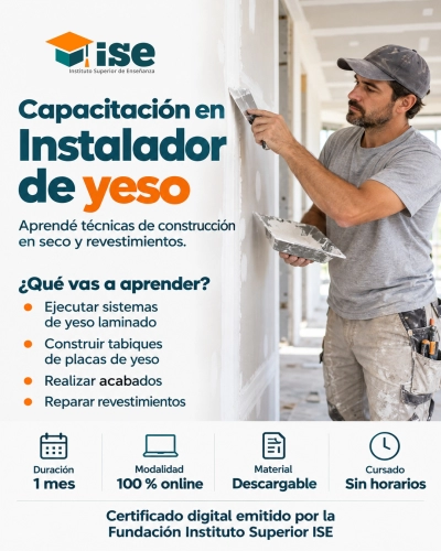 Capacitación en Instalador de yeso