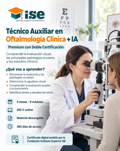 Técnico Auxiliar en Óptica y Contactología + IA (Premium con Doble Certificación)