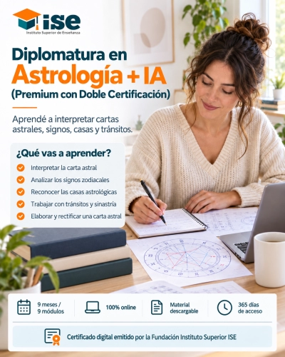 Diplomatura en Astrología + IA (Premium con Doble Certificación)