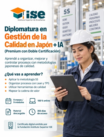 Diplomatura en Gestión de la Calidad en Japón + IA (Premium con Doble Certificación)