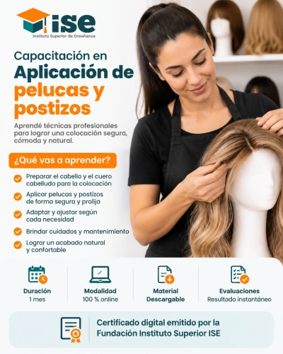 Capacitación en Aplicación de pelucas y postizos