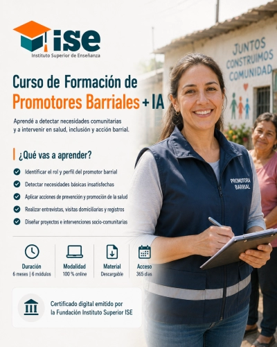 Curso de Formación de Promotores Barriales + IA (Premium con Doble Certificación)