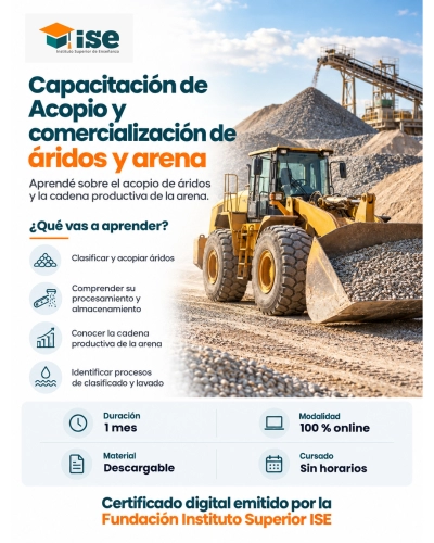 Capacitación de Acopio y comercialización de áridos y arena