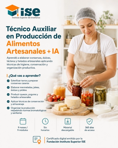 Técnico Auxiliar en Producción de Alimentos Artesanales + IA