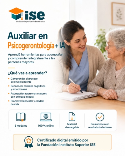 Auxiliar en Psicogerontología + IA