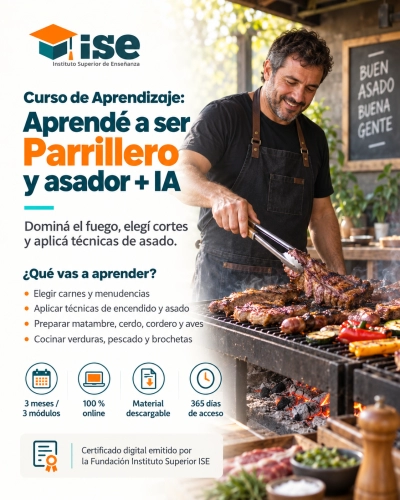 Curso de Aprendizaje: Aprendé a ser Parrillero y asador + IA