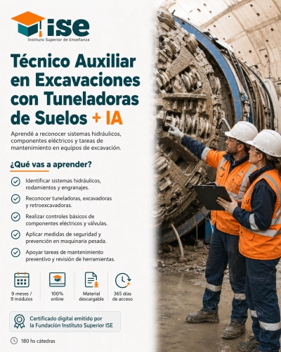 Técnico Auxiliar en Excavaciones con Tuneladoras de Suelos + IA
