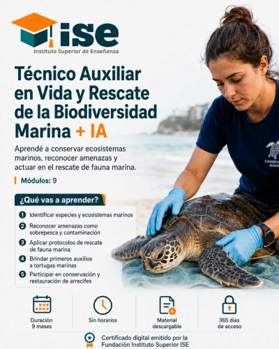 Técnico Auxiliar en Vida y Rescate de la Biodiversidad Marina + IA
