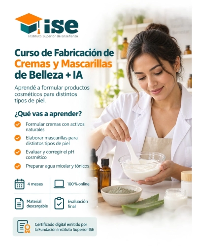 Curso de Fabricación de Cremas y Mascarillas de Belleza + IA