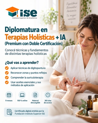 Diplomatura en Terapias Holísticas + IA (Premium con Doble Certificación)